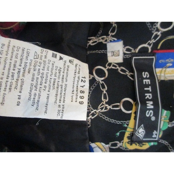 SETRMS Maxi Skirt Pleated Handbag Design Print- Size 44 (Large) - Picture 4 of 5